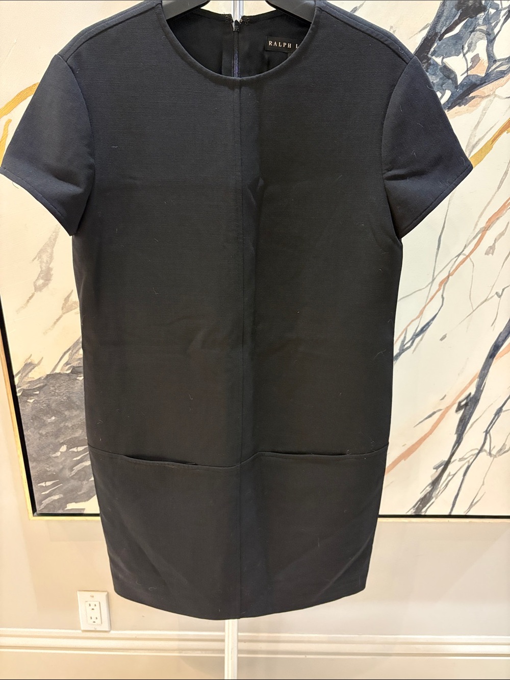 Ralph Lauren Black Short-Sleeve Shift Dress